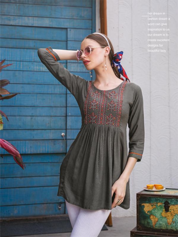 Hearitage New Kajree Vol 4 Rayon Designer Kurti Collection